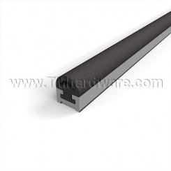 NGP 136N Door Bottom, Mortised Aluminum Track with .25" NGP-TPV Bulb Seal