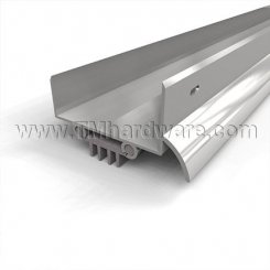 NGP 319EV Door Shoe Sweep, U Shaped Aluminum Casing with Rounded Edges, Rain Drip, and .4375" Vinyl Finned Seal