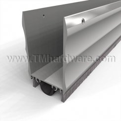NGP 99NWH Door Shoe Sweep, U Shaped Aluminum with 2.75" Rigid Kickplate and .75" Neoprene and Nylon Brush Seal