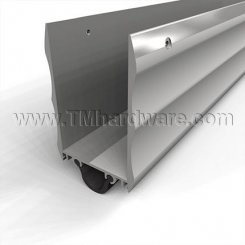 NGP 99N Door Shoe Sweep, U Shaped Aluminum with 2.75" Rigid Kickplate and .75" Neoprene Seal