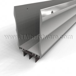 NGP 99T Door Shoe Sweep, U Shaped Aluminum with 2.75" Rigid Kickplate and .6875" Thermoplastic Triple Fin Seal