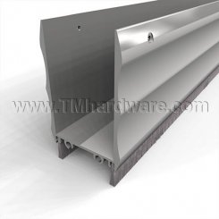 NGP 99WH Door Shoe Sweep, U Shaped Aluminum with 2.75" Rigid Kickplate and .6875" Nylon Brush Seal