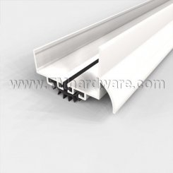 Pemko #216FG Door Shoe Sweep, U Shaped 1.75" Aluminum with Thermal Break, Rain Drip and .5" Fingered Seal
