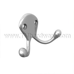 Rockwood #796 Small Double Coat Hook with 1-1/8" Projection