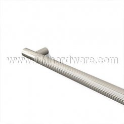 Rockwood LineaMet RM3512 - RM3522 Push Bar with Grooved Grip Area - Flat Ends, up to 36" CTC