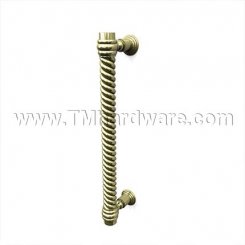 Rockwood Classic RM5662 Straight Finial Pull with Rope Grip, Includes Base Plate - 10" CTC