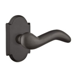 Emtek Cody Lever, Sandcast Bronze Leverset, Passage, #1 Rosette, Flat Black Bronze (FB)
