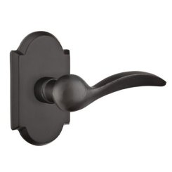 Emtek Durango Lever, Sandcast Bronze Leverset, Passage, #1 Rosette, Flat Black Bronze (FB)