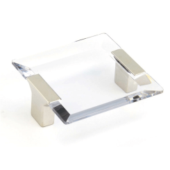 Positano Cabinet Knob- Satin Nickel, Clear