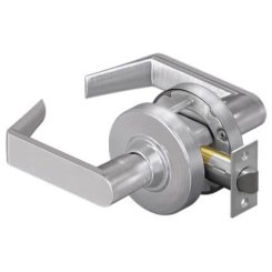Schlage Rhodes Door Handle, Mechanical Door Handle, ND Series, Non-Keyed Function, Passage Latch, Satin Chrome Plated Finish