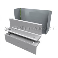 Securitron ZA Adjustable Z Bracket For Electronic Lock, M32 and M62, Clear Anodized Finish