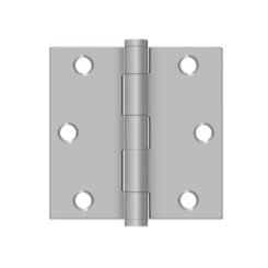 Deltana, Plain Bearing, Satin Stainless Steel (US32D), Residential Grade, 5 Knuckle, Full Mortise Hinge, 3.5" x 3.5"
