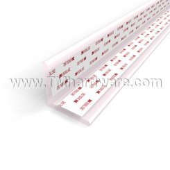 Adhesive Glass Door Corner Protector, ‘L’ Shaped PVC, .5" or 1.125"