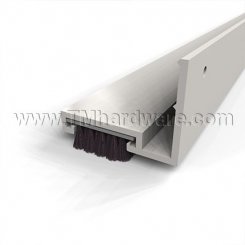 Zero #154 Door Shoe Sweep, L-Shaped Aluminum for Hollow Metal Doors, .187" Pile Brush Seal