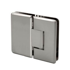 FHC Carolina Beveled 5 Degree Positive Close Glass To Glass Hinge for Shower Doors - 180 Degree, Satin Nickel (US15) Finished