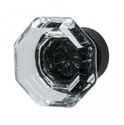 Amerock Traditional Classics Collection Knob with Clear Glass Knob
