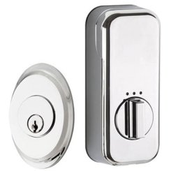 Emtek 8458 Saratoga Brass Deadbolt, EMPowered Smart Lock, Single Cylinder, Oil Rubbed Bronze (US10B) Finish