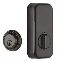 Emtek EM8454 Arts & Crafts Deadbolt, EMPowered Smart Lock, Single Cylinder, Oil Rubbed Bronze (US10B) Finish