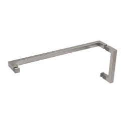 FHC 6" X 18" Modern Square Profile Pull / Towel Bar Combo, Satin Nickel (US15) Finished