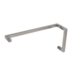 FHC Square Corners Pull / Towel Bar Combo - 8" X 24", Satin Nickel (US15) Finished