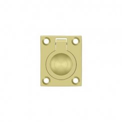 Deltana Flush Ring Pull FRP175, Solid Brass