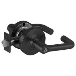 Schlage Tubular Door Handle, Vandlgard, ND Series, Vandlgard Entrance/Office Lock, Flat Black