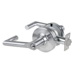 Schlage Boardwalk Door Handle, Vandlgard, ND Series, Vandlgard Communicating Loc, Satin Chrome Plated Finish