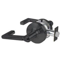 Schlage Longitude Door Handle, Mechanical Door Locks, ND Series, Keyed, Single Cylinder Function, Entrance/Office Lock, Flat Black Finish