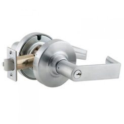 Schlage Rhodes Door Handle, Vandlgard, ND Series, Vandlgard Entrance/Office Lock, Satin Chrome Plated