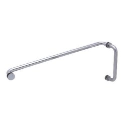 FHC Round Profile 6" Pull Handle And 24" Towel Bar Combo With Metal Washers, Satin Nickel (US15) FInished