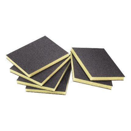 Hafele Sanding Sponge, Flexible, Silicon Carbide, 4-3/4" x 3-3/4" x 1/2" (W x H x D), Grit 100, Coarse