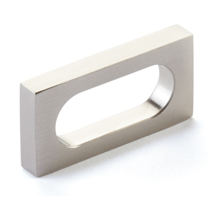 Cafe Rectangular Cabinet Knob - Brushed Nickel
