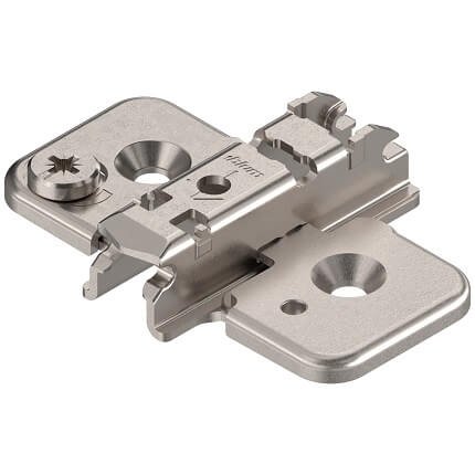 Blum Mounting Plate 173H7100, For CLIP Hinges, Wing Shape, Cam Adjustable - Quick Ship