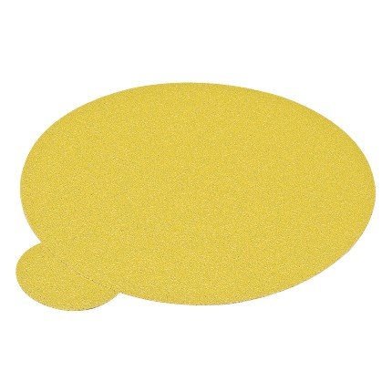 Hafele Abrasive Paper Disc, 6" Aluminum Oxide, PSA, Tabbed, No Holes, Grit 100, Pack of 100