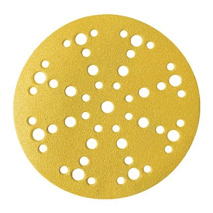 Hafele Abrasive Disc, 6" Aluminum Oxide, Hook-N-Loop, 49 Holes, Grit 100, Pack of 100
