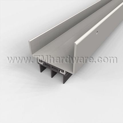 Pemko #2203 Door Shoe Sweep, U-Shaped Aluminum for 1-3/8" Doors with 0.625" Notched Eco-V (Vinyl) Triple Fin Seal
