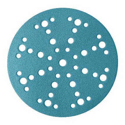 Hafele Abrasive FilmBac Disc, Hook-N-Loop, 6" Premium, Aluminum Oxide, 49 Holes, Grit 100, Pack of 100
