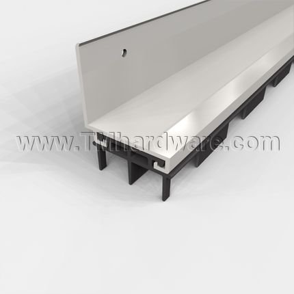 Pemko #2113 Door Shoe Sweep, L Shaped Aluminum with .69" Eco-V (Vinyl) Triple Fin Seal