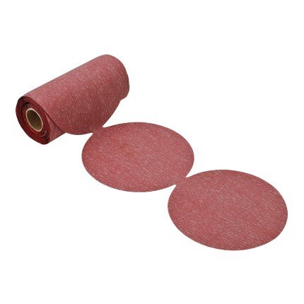 Hafele Premier Red Abrasive Disc, Hook-N-Loop 5", Aluminum Oxide, No Holes, Grit 100, Pack of 100
