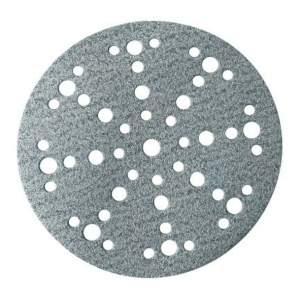 Hafele Aluminum Oxide Disc, Hook-N-Loop, 6", Ceramic Blue, 49 Holes, Grit 80, Pack of 100