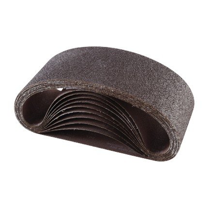 Hafele Portable Belt, Resin Cloth, Aluminum Oxide, 4" x 24", Grit 100, Pack of 10