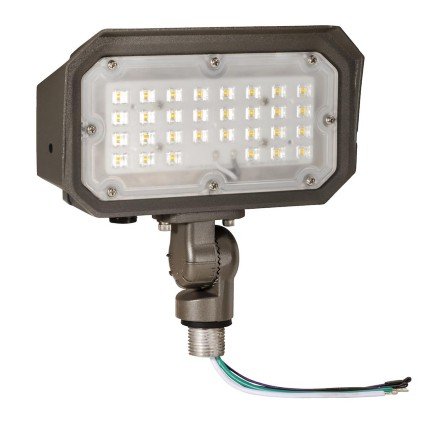 Topaz F-FL/30/xxK/KN/BZ-87 LED Low Power Flood Light with Knuckle Mount, 30W, 4000K CCT