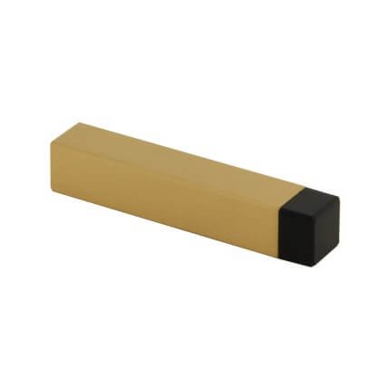 Emtek Square Baseboard Door Bumper, Satin Brass Finish