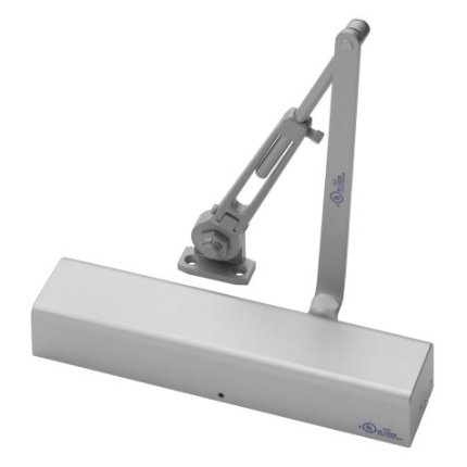 Accentra 2711 Door Closer, Hold Open with Tri-Packed Arms, Adjustable Spring Size - QUICKSHIP, Aluminum Painted (US28) Finish