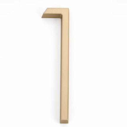 Emtek #2830 Modern House Numbers, No. "1" Digit Satin Brass (US4) Finished