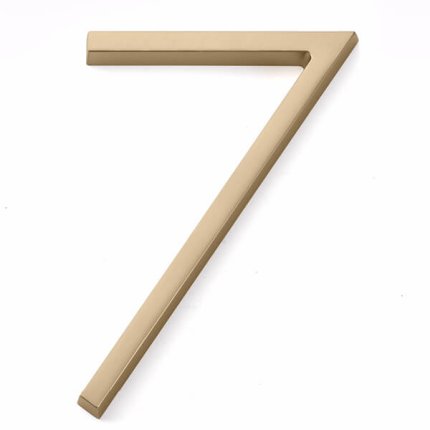 Emtek Modern House Numbers 7 digit Satin Brass (US4) Finished