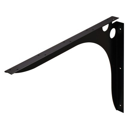 Hafele SpeedBrace Work Surface Bracket, Rigid, Centers, 305 mm x 38 mm x 203 mm (LxWxH), Black