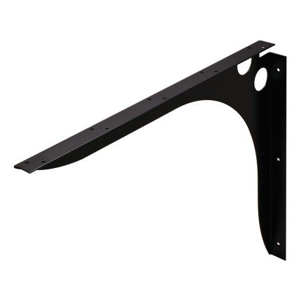 Hafele SpeedBrace Work Surface Bracket, Rigid, Centers, 610 mm x 45 mm x 533 mm (LxWxH), Black