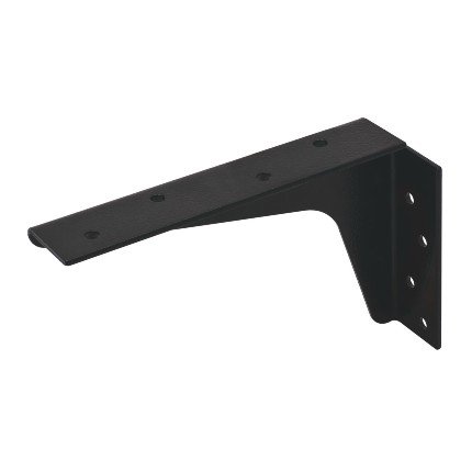 Hafele Work Surface Brackets, Rigid, 8x12" (203.2x304.8mm), Steel, Black
