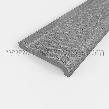 Wooster W101 Abrasive Cast No-Slip Nosing for Concrete Stairs, 3", 4" or 6" Depth, .25" Riser